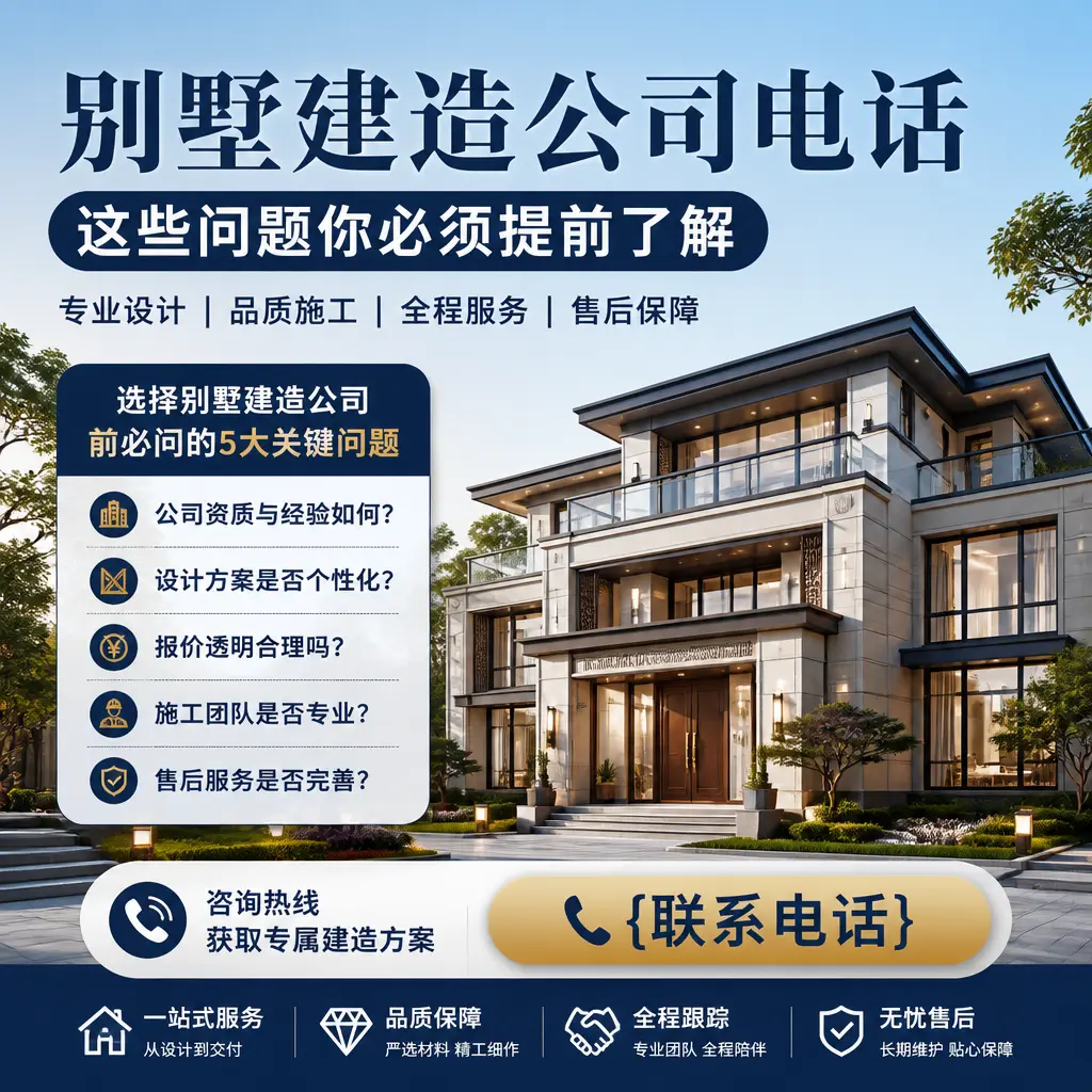 安顺别墅建造公司电话,这些问题你必须提前了解