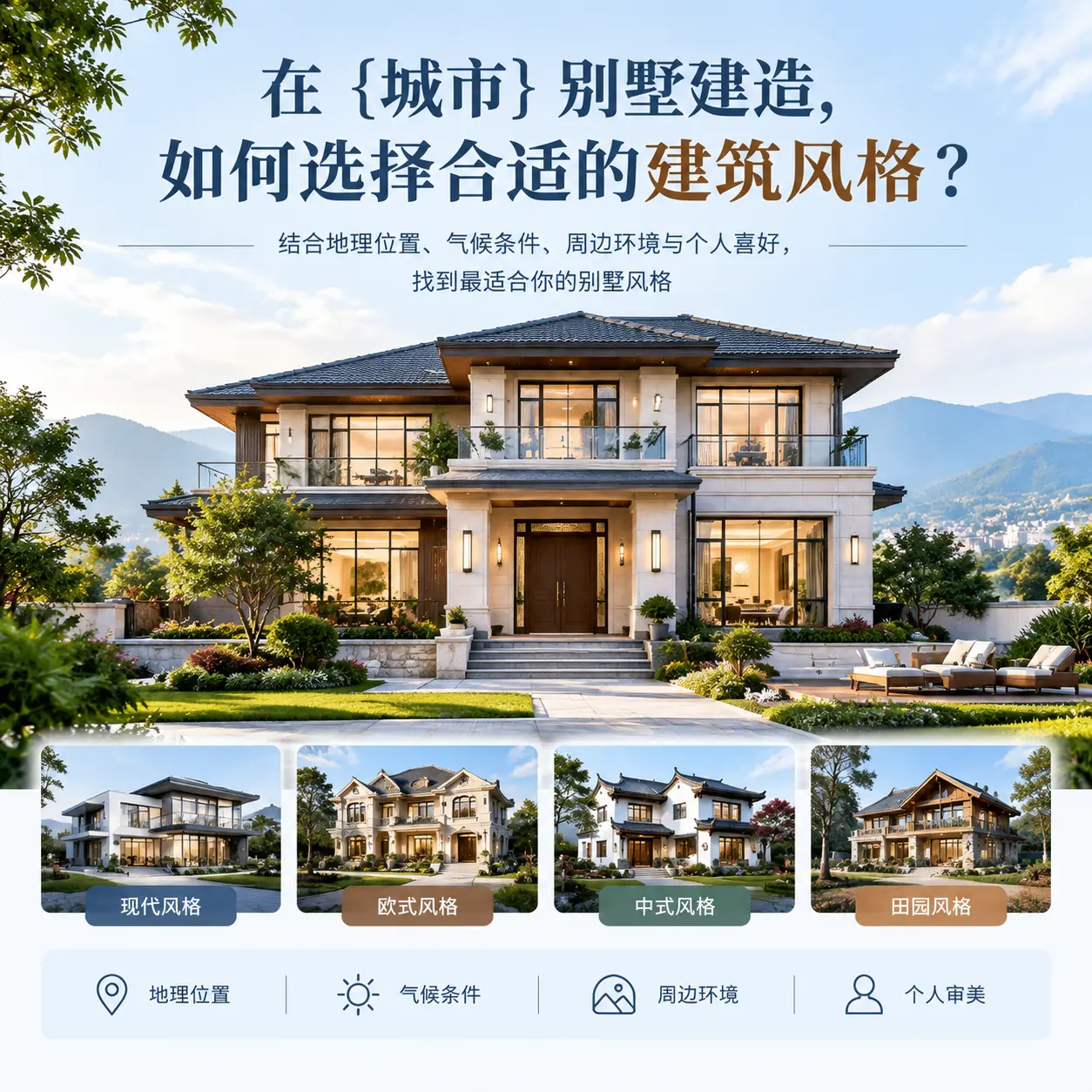 在 安顺 别墅建造,如何选择合适的建筑风格?